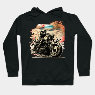 Let's Live, Vintage Motorcycle ,American customs Hoodie